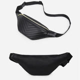 Beige Leather Waist Bag for Women, Round Chest Pack
