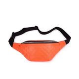 Beige Leather Waist Bag for Women, Round Chest Pack