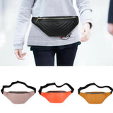 Beige Leather Waist Bag for Women, Round Chest Pack