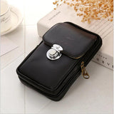 PU Leather Men Waist Packs Mobile Phone Bag Belt Waist Pouch For Men