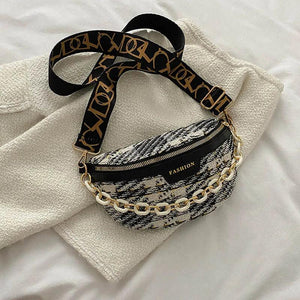 Canvas Female Belt Bag Clutch Fanny Pack Phone Pack Crossbody Chest Bags