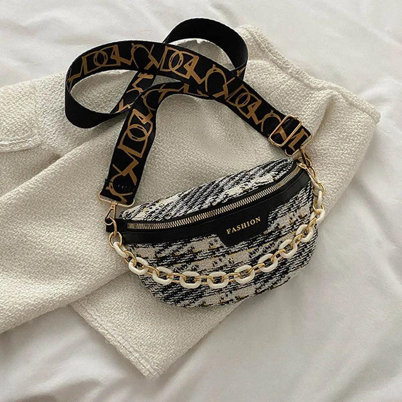 Canvas Female Belt Bag Clutch Fanny Pack Phone Pack Crossbody Chest Bags