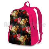 Baroque Flower Garlands Outdoor Hiking Backpack - Pretty Purple