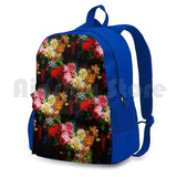 Baroque Flower Garlands Outdoor Hiking Backpack - Pretty Purple