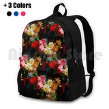 Baroque Flower Garlands Outdoor Hiking Backpack - Pretty Purple