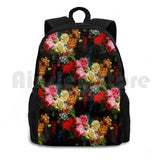 Baroque Flower Garlands Outdoor Hiking Backpack - Pretty Purple