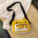 Female Chicken Cartoon Canvas Messenger Bag
