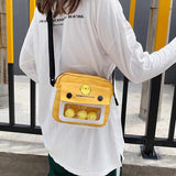 Female Chicken Cartoon Canvas Messenger Bag