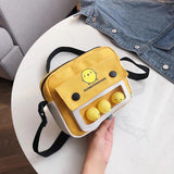 Female Chicken Cartoon Canvas Messenger Bag