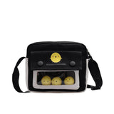Female Chicken Cartoon Canvas Messenger Bag