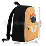 Orange/Cream Outdoor Hiking Backpack Waterproof Camping Travel