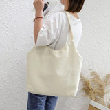 Women Canvas Shopping Bag Shoulder Bag Foldable Eco Grocery Tote Bag