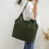 Women Canvas Shopping Bag Shoulder Bag Foldable Eco Grocery Tote Bag