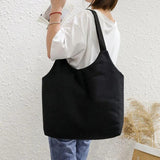 Women Canvas Shopping Bag Shoulder Bag Foldable Eco Grocery Tote Bag
