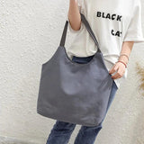 Women Canvas Shopping Bag Shoulder Bag Foldable Eco Grocery Tote Bag