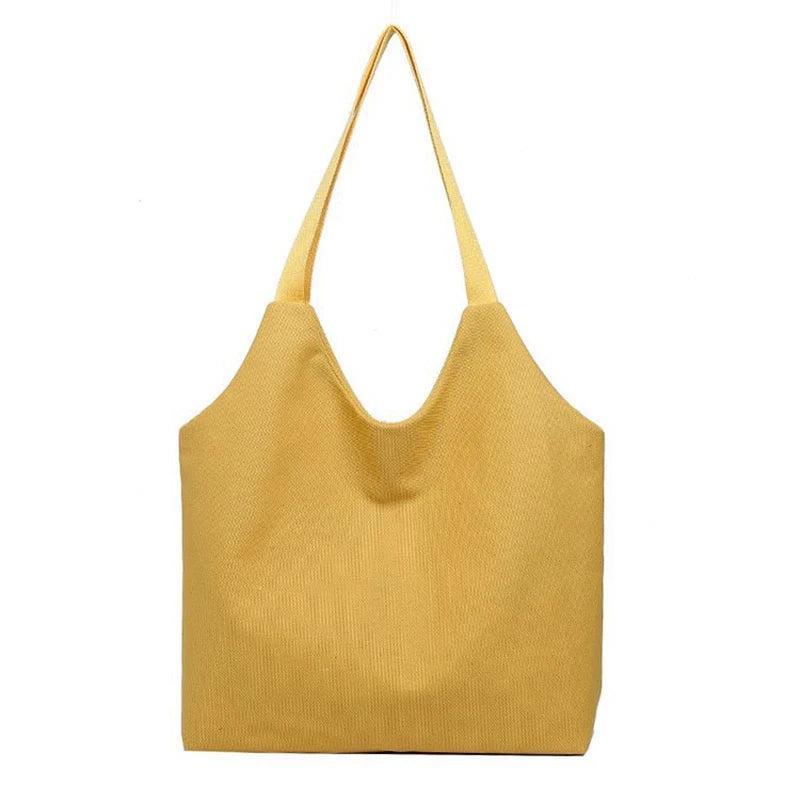 Women Canvas Shopping Bag Shoulder Bag Foldable Eco Grocery Tote Bag