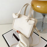 Mini Square Handbag Women Solid Texture Messenger Bags