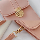 Women's Mini Cell Phone Crossbody Bag PU Leather Small Shoulder Strap Handbag