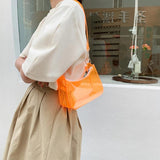 Women's Transparent Shopper Bag Solid Shoulder Underarm Phone Bag