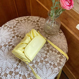 Small Fresh Cloud Bag College Soft Waxy Shoulder Diagonal Side Bag for Girls