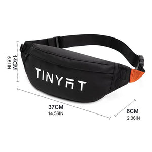 Men Women Letters Print Waterproof Fanny Pack Outdoor Waist Bag Pouch