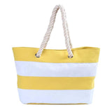 Canvas Shoulder Bag Stripe Painting Print Tote Beach Bag
