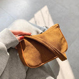 Winter Corduroy Shoulder Bag Casual Women Shoulder Bags