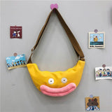 Big Lips Canvas Chest Bag Crossbody Handbag