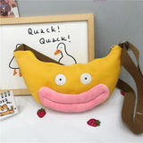 Big Lips Canvas Chest Bag Crossbody Handbag