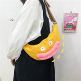 Big Lips Canvas Chest Bag Crossbody Handbag