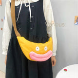 Big Lips Canvas Chest Bag Crossbody Handbag