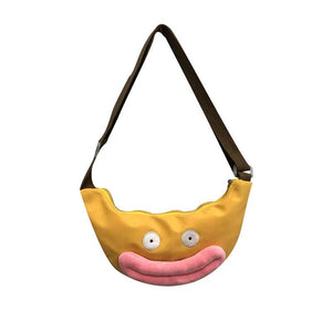 Big Lips Canvas Chest Bag Crossbody Handbag