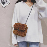 Plush Crossbody Messenger Bag Soft Faux Fur Small Purse