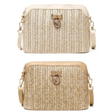 Women Straw Woven Crossbody Tote Shoulder Bag