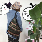 Vintage Ethnic Style Shoulder Bag Tassel Cotton Linen Inner Pocket Womens Bag