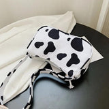 Animal Print Canvas Shoulder Bag Vintage Small Purse