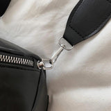Vintage Leather Shoulder Bag for Women, Zipper Travel Handbag
