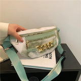 Thick Chain Women's Waist Bag Fanny Pack Crossbody Chest Bag