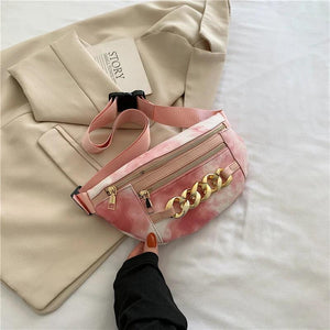 Thick Chain Women's Waist Bag Fanny Pack Crossbody Chest Bag