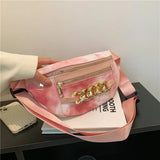 Thick Chain Women's Waist Bag Fanny Pack Crossbody Chest Bag
