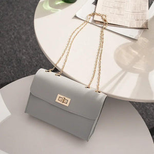 British Small Square Bag Women's Handbag PU Leather Shoulder Chain Mobile Phone