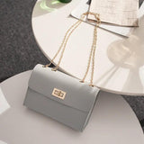 British Small Square Bag Women's Handbag PU Leather Shoulder Chain Mobile Phone
