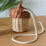 Straw Bucket Bag Women Summer Beach Shoulder Bag