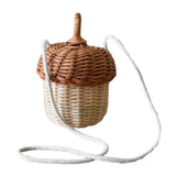 Straw Bucket Bag Women Summer Beach Shoulder Bag