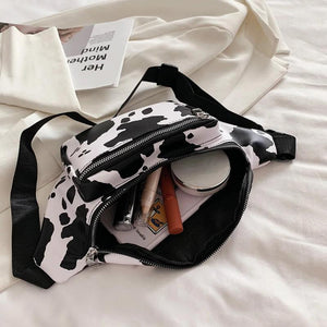 Animal Printed Crossbody Chest Bag Single Strap Handbag