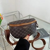 Women's PU Leather Chest Bag Crossbody Shoulder Waist Bag