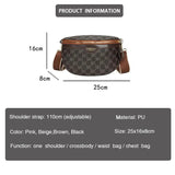 Women's PU Leather Chest Bag Crossbody Shoulder Waist Bag