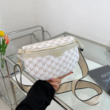Women's PU Leather Chest Bag Crossbody Shoulder Waist Bag