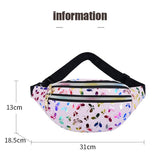 Colorful Double Zipper Waist Bag Water Repellent Mobile Phone Bag