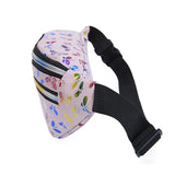 Colorful Double Zipper Waist Bag Water Repellent Mobile Phone Bag